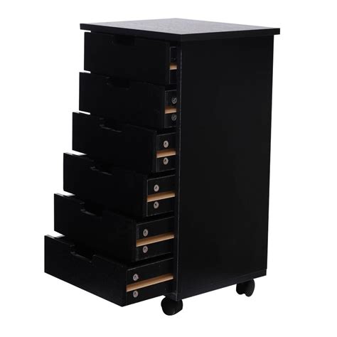 Ktaxon 6 Drawer Mobile File Cabinet Metal Rolling Filling Cabinet with ...