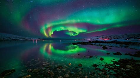 night sky aurora borealis starry night northern lights polar lights #europe #tromso #norway ...