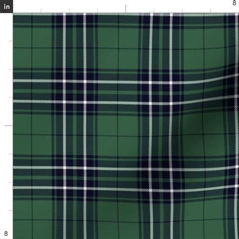 Green Tartan Fabric Hunting Tartan by Weavingmajor Black - Etsy