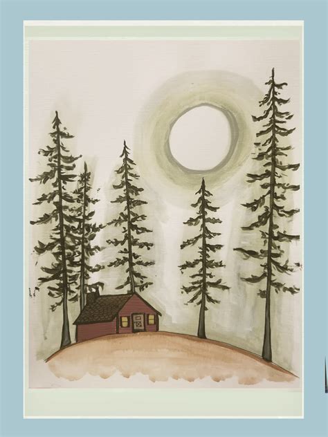 Cabin In The Woods Paint Kit + Video Tutorial - Easy Painting