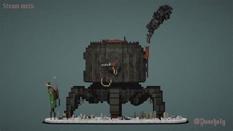 Steam mech, Yury Mikhno | Pixel art design, Pixel art characters, Pixel art