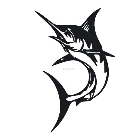 Marlin Fishing Decal - Marlin Fishing Sticker - 2213 - Waterfowldecals