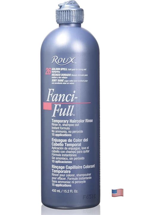 Roux Fanci-Full Rinse Temporary Hair Color Rinse-In 26 Golden Spell 15.2 oz | eBay