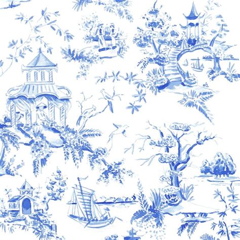 Art Print Light Blue Chinoiserie Pattern Chinoiserie - Etsy