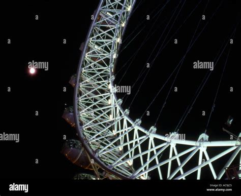 London eye at night Stock Photo - Alamy