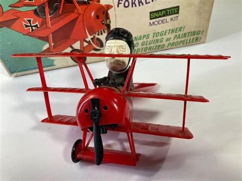 Red Baron Snoopy Airplane Mattel Vintage Fokker | Etsy