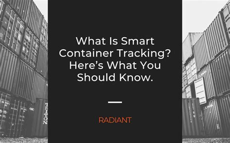 Smart Container - Smart Container Tracking | Radiant