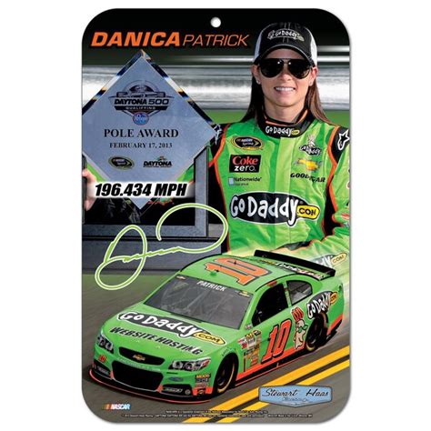 Danica Patrick 2013 Daytona 500 Pole Winner 11'' x 17'' Plastic Sign ...