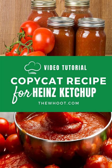 Copycat Recipe For Heinz Ketchup {Video} - The WHOot | Heinz ketchup ...