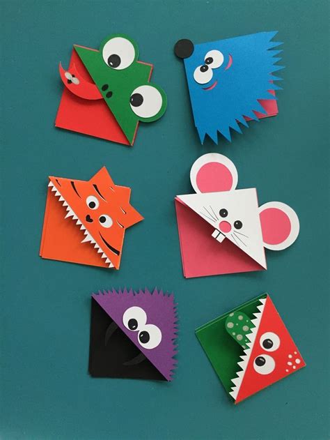 DIY woodland animals origami bookmarks {print + fold} | Lesezeichen basteln, Lesezeichen selber ...