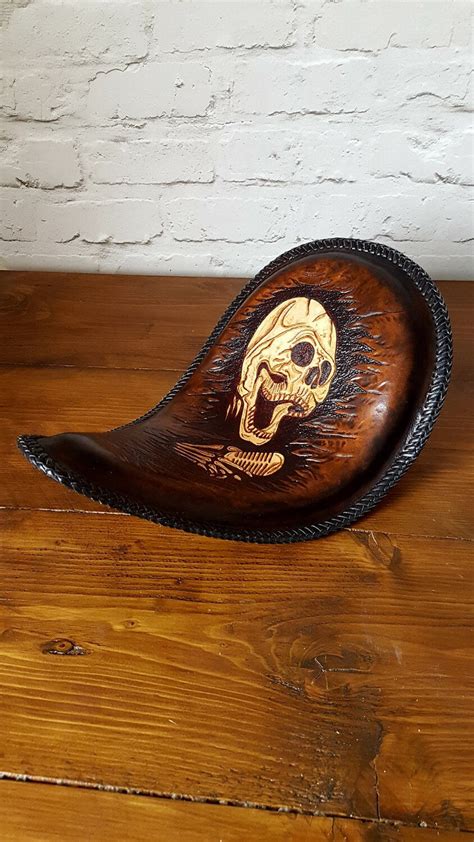 Custom Hand Crafted Leather Motorcycle Seat Designed and Made for You and Your Bike example ...