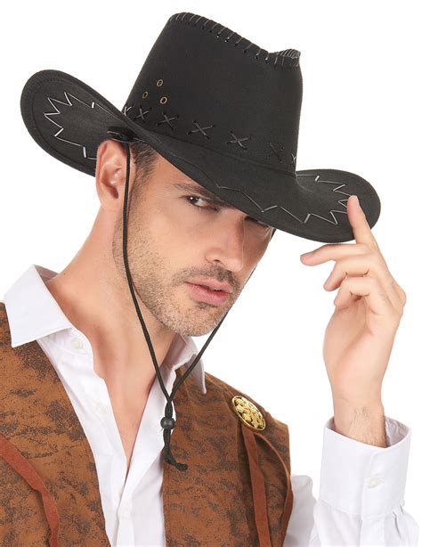 Sombrero vaquero negro adulto - Vegaoo