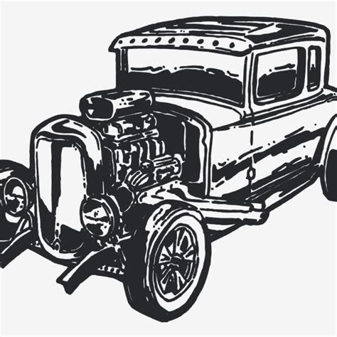 Free Vector Vintage Car Hot Rod | FreeVectors