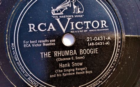 Hank Snow 78rpm Single 10-inch RCA Victor Records #21-0431 The Rhumba Boogie | eBay