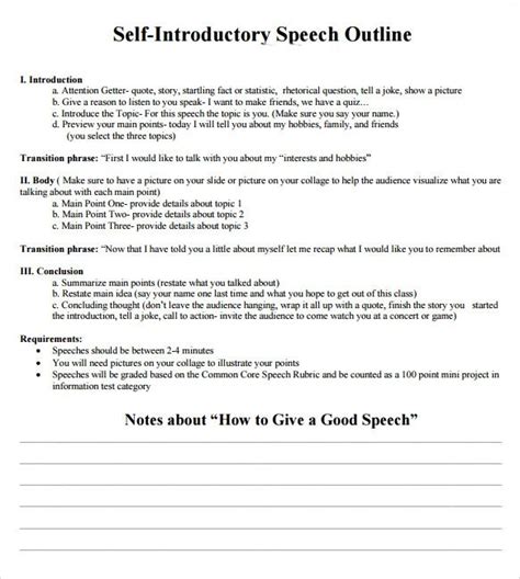 7+ Self Introduction Speech Examples | Free & Premium Templates