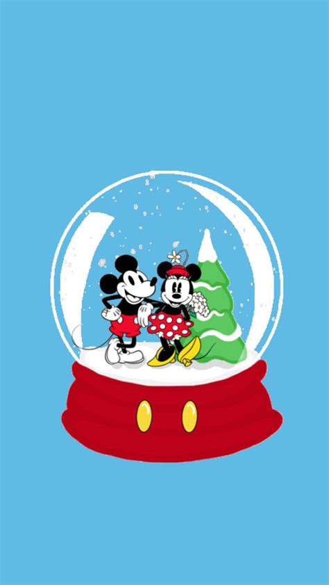 Download Disney Christmas Snow Globe Wallpaper | Wallpapers.com