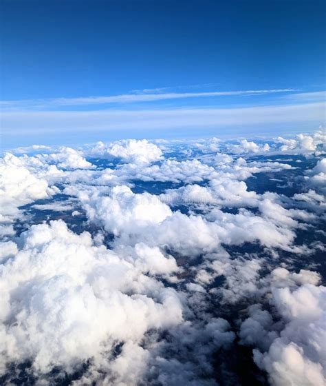 White Clouds from an Airplane Stock Photo - Image of white, plain: 269233952