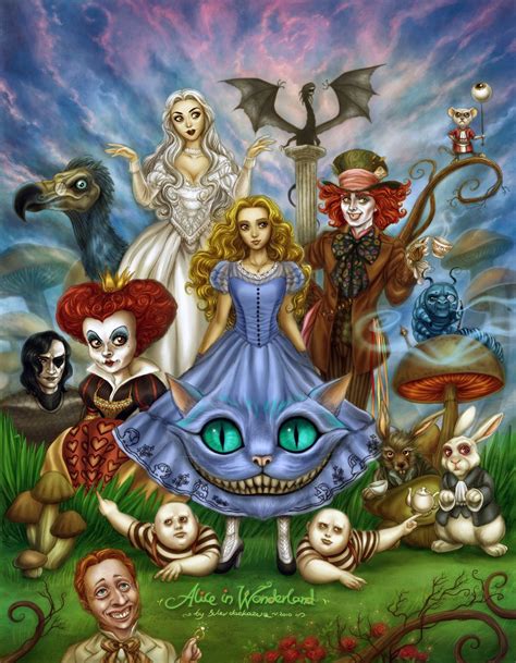 The movie Alice in Wonderland characters by Daekazu from Deviantart.com | Alice in wonderland ...