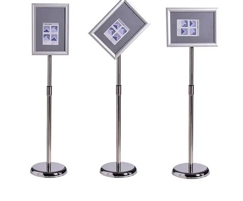 Stainless Steel Floor Sign Stand A4 Poster Frame Lifting Billboard Hotel Door Guide Advertising ...