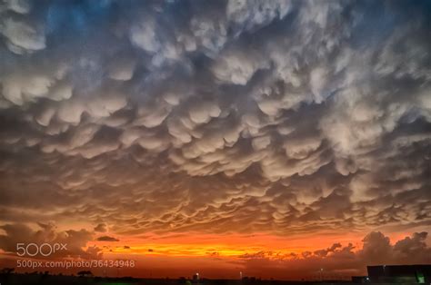 Photograph Ominous Mammatus Clouds at Sunset by Ronnie Wiggin on 500px