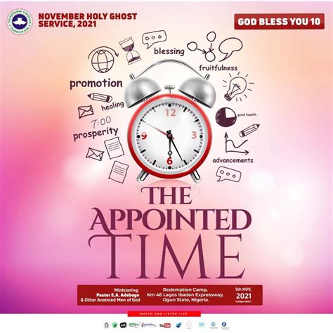 LIVE VIDEO: RCCG November 2021 Holy Ghost Service – The Appointed Time – Perspective