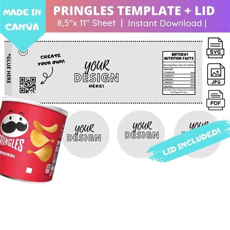 Printable Pringles Label