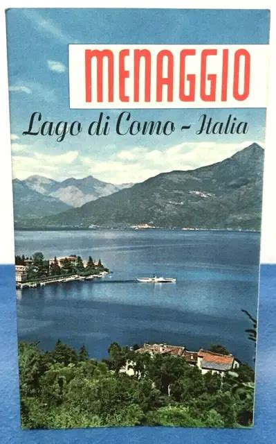 VINTAGE MENAGGIO LAKE Como Italy Travel Tourist Brochure Photo Images ...