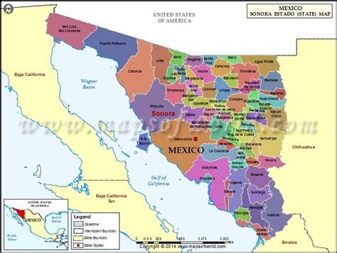 Sonora Mexico Map | Sonora Map | Mapa geografico de mexico, Mapa de estados unidos, Mapa de ...