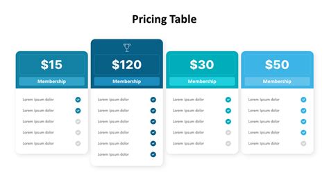 Pricing Table|Tables|Diagram