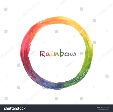 Watercolor Color Wheel Hand Painted Rainbow Stock Illustration 1257749026