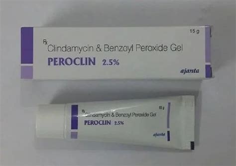 Finished Product Peroclin - Benzoyl Peroxide (2.5% w/w) + Clindamycin (1% w/w), Packaging Size ...