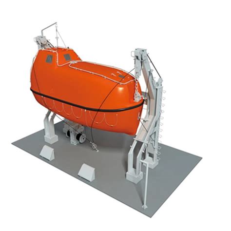 25p Totally Enclosed Lifeboat and Davits - Davit Lifeboat and Lifeboat ...