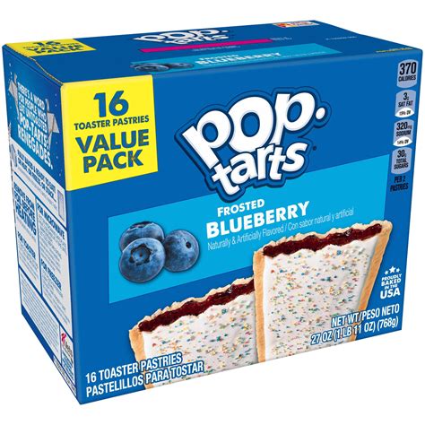 Pop-Tarts Frosted Blueberry, 16 Toaster Pastries - Walmart.com