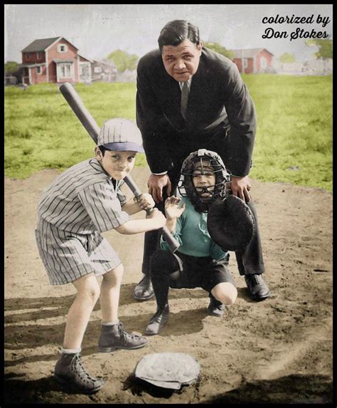 Babe Ruth with kids 1932. | Babe ruth, Kids baseball, Minor league baseball