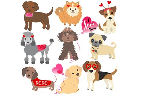 Valentine Dog Clipart