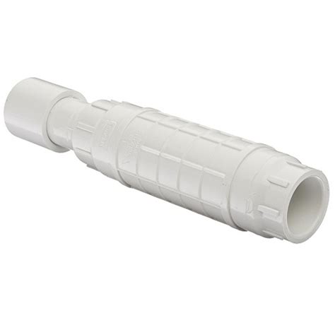 1" PVC Expansion Repair Coupling (White) (S x S) - The Drainage Products Store