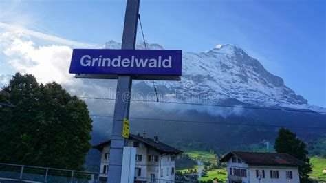 Grindelwald Sign, Switzerland Stock Image - Image of cloudy, alpine: 152325609