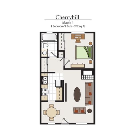 Floor Plans of Cherryhill in Sunnyvale, CA