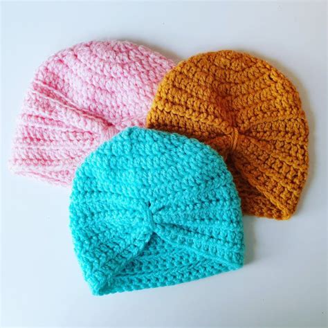 FREE PATTERN // Baby Turban Size 0 – 6 months | Crochet baby patterns ...