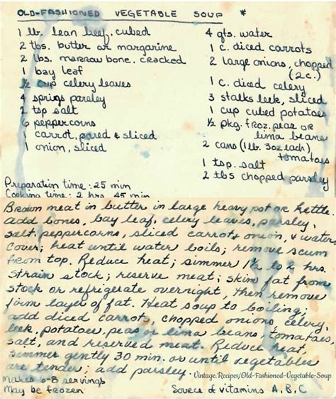 Old Fashioned Vegetable Soup - vintage.recipes