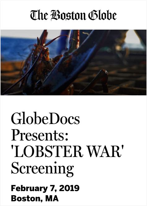 GlobeDocs Presents: 'LOBSTER WAR' Screening