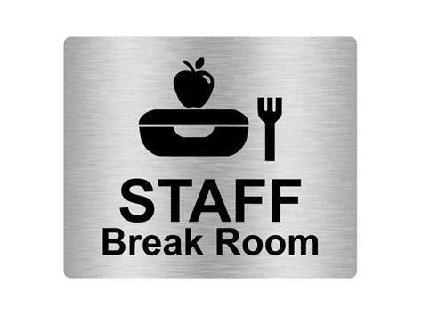 Staff Break Room Sign Adhesive Door Sticker Notice With - Etsy Australia