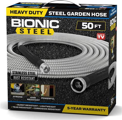 Bionic Steel 304 Stainless Steel Metal Garden Hose 50FT - Lightweight ...