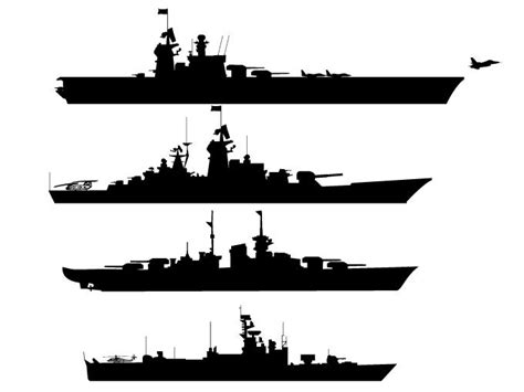 Battleship Silhouette Vector