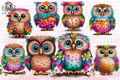 Rainbow Baby Owl Watercolor Sublimation Graphic by COW.design · Creative Fabrica