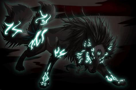 Epic tribal glowing wolf Points Auction by TaraviAdopts on DeviantArt