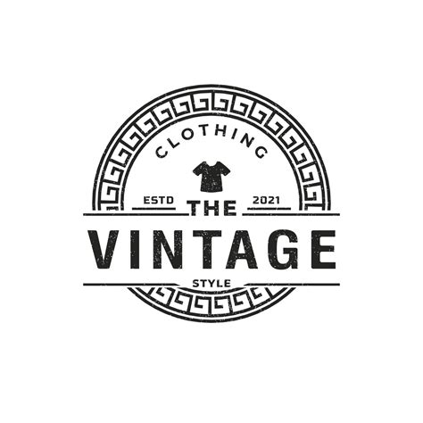 Classic Vintage Retro Label Badge for Clothing Apparel Circle Logo Emblem Design Template ...