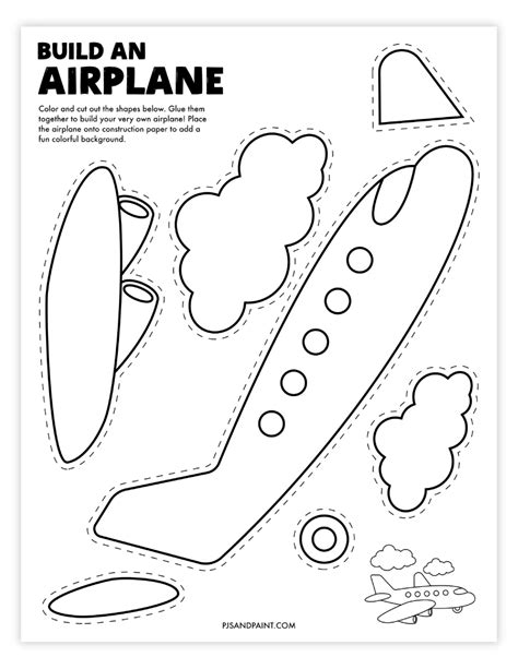 Free Printable Build an Airplane Craft - Pjs and Paint