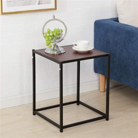 Zimtown Modern End Table Living Room Sofa Coffee Table Metal Frame Home Furniture Small Accent ...