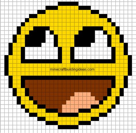 Minecraft Pixel Art Templates: Awesome Smiley